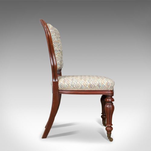 fig 2. Antique Pair of Chairs, William IV, Mahogany, Button Back, Parlour, Side c.1835