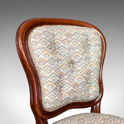 fig 4. Antique Pair of Chairs, William IV, Mahogany, Button Back, Parlour, Side c.1835