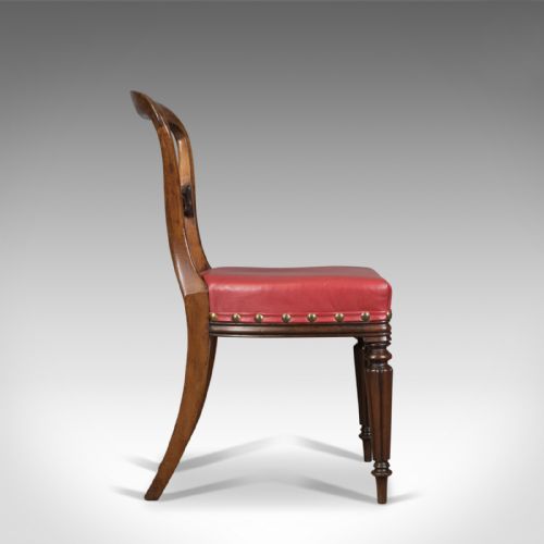 fig 2. Set of Six Antique Dining Chairs, Leather, William IV, Buckle Back, Circa 1830