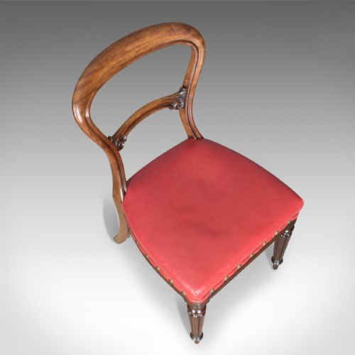 fig 4. Set of Six Antique Dining Chairs, Leather, William IV, Buckle Back, Circa 1830