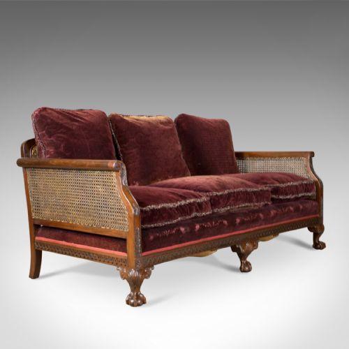 fig 1. Antique Conservatory Suite, Bergere Sofa & Two Chairs, Edwardian, English c.1910