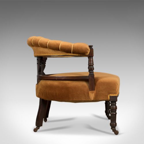 fig 1. Pair of Antique Salon Chairs, English, Victorian, Bedroom, Armchair, Classical