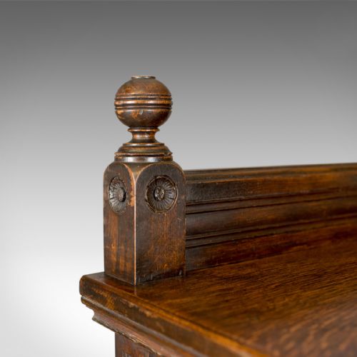 fig 3. Antique Sideboard, Gillow & Co, Oak, Arts and Crafts Buffet Cabinet, Circa 1890
