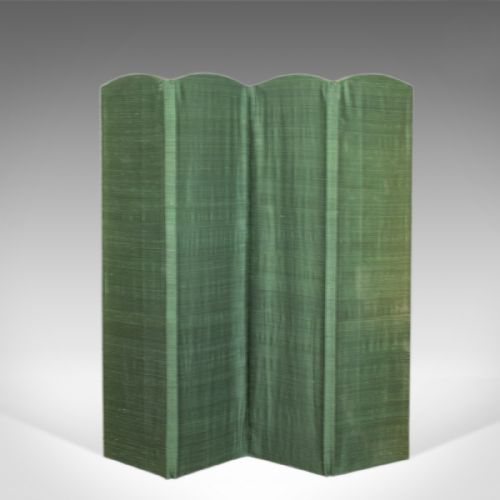 Antique Four Fold Screen, Edwardian, Panel, Room Divider, Photgrapher's Prop