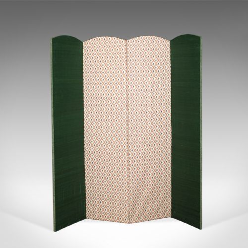 fig 1. Antique Four Fold Screen, Edwardian, Panel, Room Divider, Photgrapher's Prop