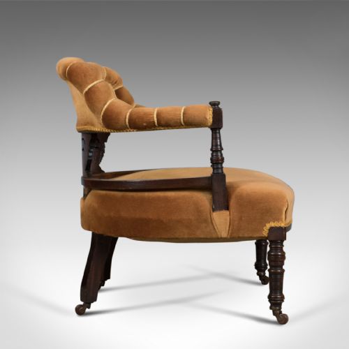 fig 2. Antique Salon Chair, English, Victorian, Bedroom Armchair, Classical, Circa 1860