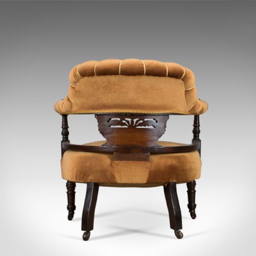 fig 3. Antique Salon Chair, English, Victorian, Bedroom Armchair, Classical, Circa 1860