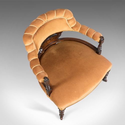 fig 4. Antique Salon Chair, English, Victorian, Bedroom Armchair, Classical, Circa 1860