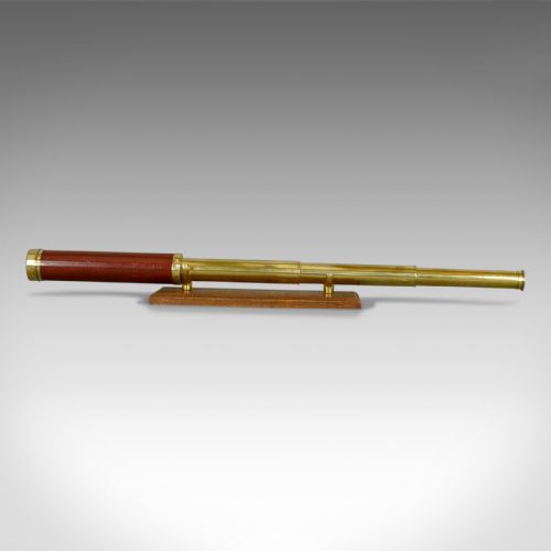 fig 1. Antique Telescope, Three Draw Terrestrial, Achromatic, Refractor, Dollond c.1800