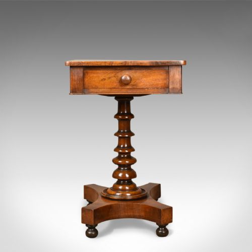 fig 2. Antique Side Table, English, Regency, End Table, Mahogany, Satinwood Circa 1820