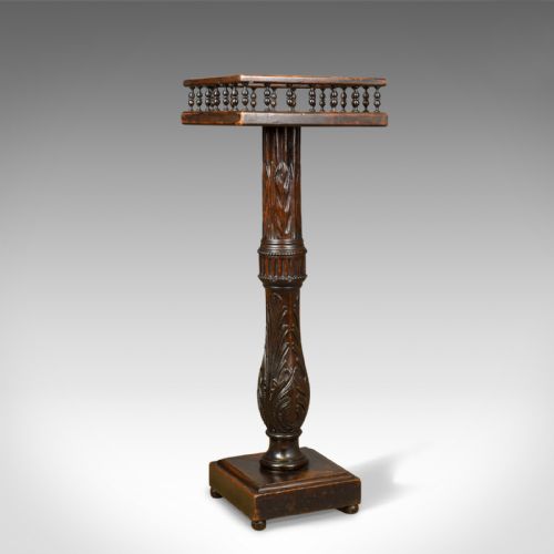 Antique Plant Stand, English, Victorian, Mahogany, Circa 1880