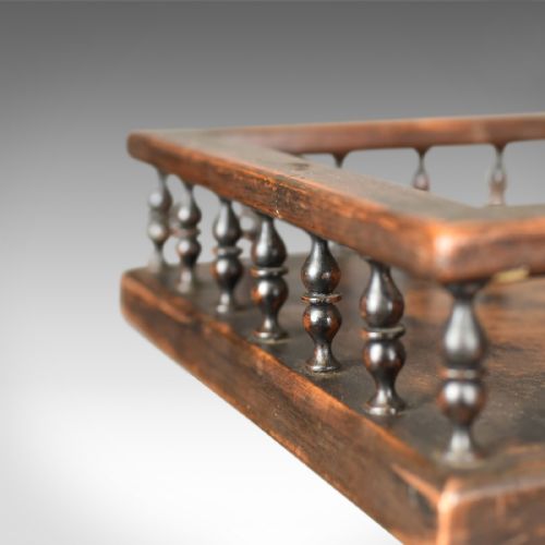 fig 3. Antique Plant Stand, English, Victorian, Mahogany, Circa 1880