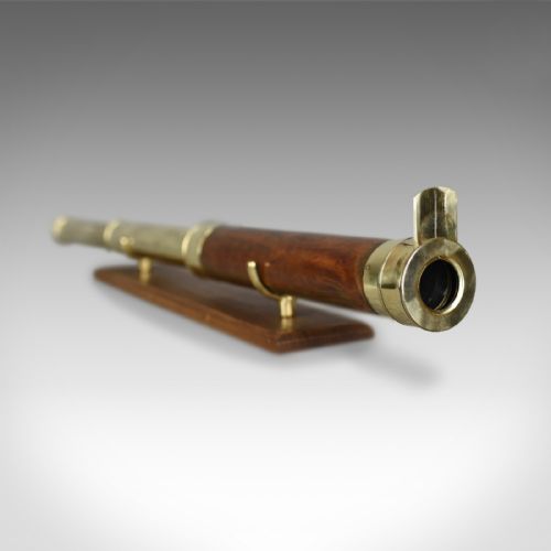 fig 2. Antique Telescope, Two Draw, Mahogany, Brass, English, Georgian, Circa 1780