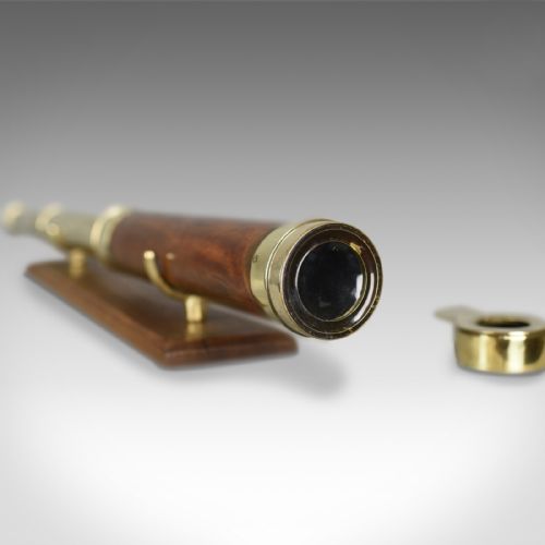 fig 3. Antique Telescope, Two Draw, Mahogany, Brass, English, Georgian, Circa 1780