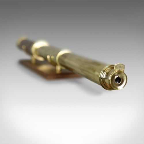 fig 4. Antique Telescope, Two Draw, Mahogany, Brass, English, Georgian, Circa 1780