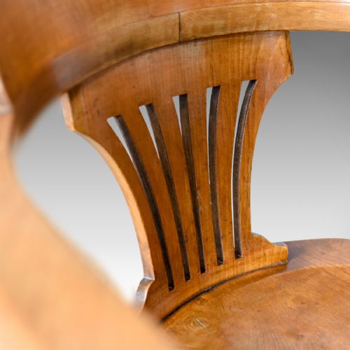 fig 4. Antique Bow-Back Armchair, English, High Wycombe, Elm, Smokers, Captains c.1900
