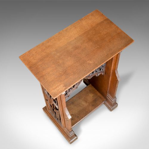 fig 2. Antique Lectern, Carved, English, Oak, Stand, Ecclesiastical Gothic, Pugin c1880