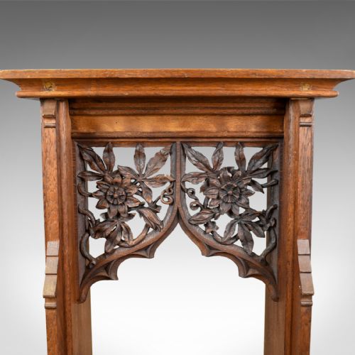 fig 4. Antique Lectern, Carved, English, Oak, Stand, Ecclesiastical Gothic, Pugin c1880