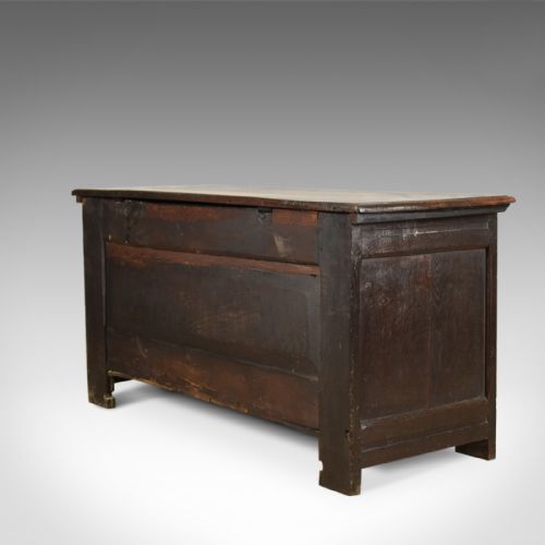 fig 3. Antique Coffer, English, Georgian, Oak Joined Chest, Mid C18th Trunk Circa 1750