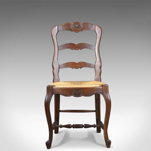 fig 1. Set of Four Antique Kitchen Chairs, French Country Dining, Circa 1900