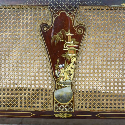 fig 3. Aesthetic Movement Antique Conservatory Suite, Chinoiserie, Bergere Circa 1910
