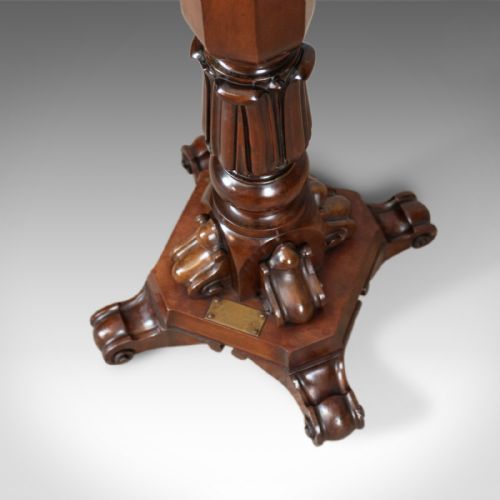 fig 2. Antique Torchere, English, William IV, Plant Stand, Mahogany, Circa 1835