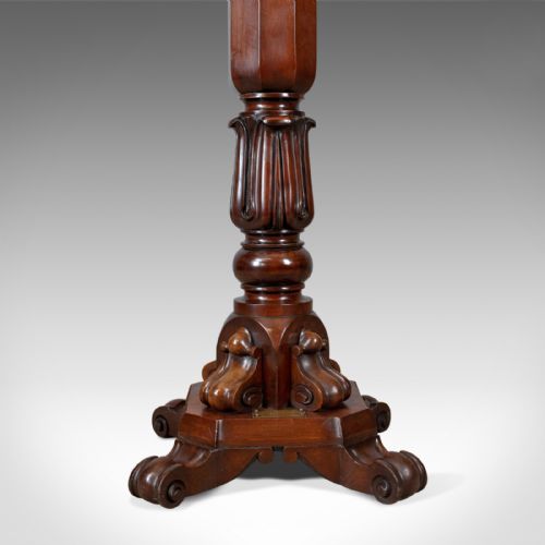 fig 3. Antique Torchere, English, William IV, Plant Stand, Mahogany, Circa 1835