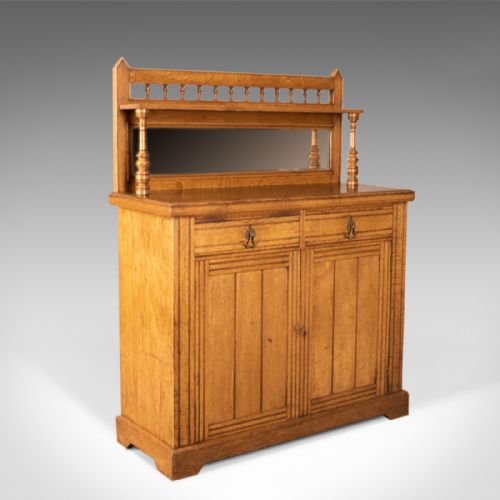 Antique Chiffonier Sideboard, English, Oak, Circa 1880