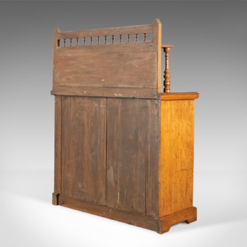 fig 2. Antique Chiffonier Sideboard, English, Oak, Circa 1880