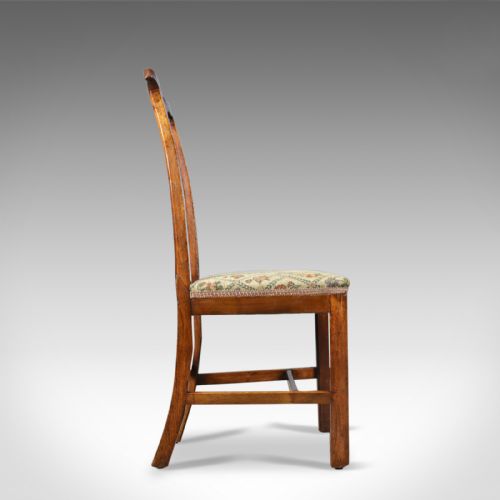 fig 2. Pair of Antique Chairs, Georgian, Fruitwood, Dining, Chippendale, Circa 1780