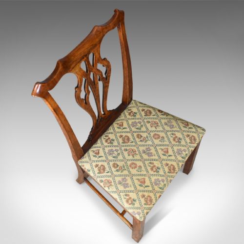 fig 4. Pair of Antique Chairs, Georgian, Fruitwood, Dining, Chippendale, Circa 1780