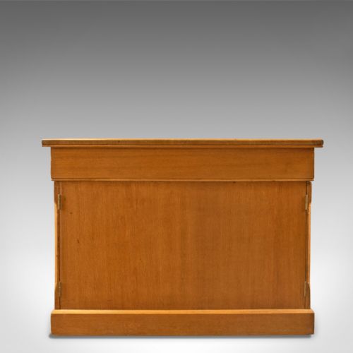 fig 1. Antique Partner's Desk, John Taylor & Son, Edinburgh, Gothic, Oak, Circa 1870