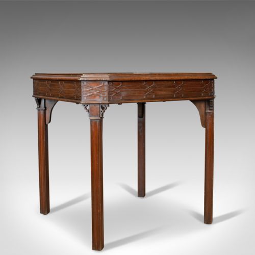 Antique Games Table, English, Georgian, Mahogany, Card, Oriental Circa 1800