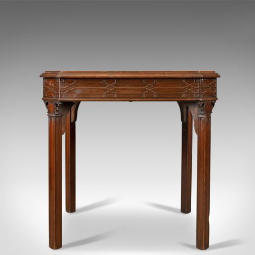 fig 1. Antique Games Table, English, Georgian, Mahogany, Card, Oriental Circa 1800