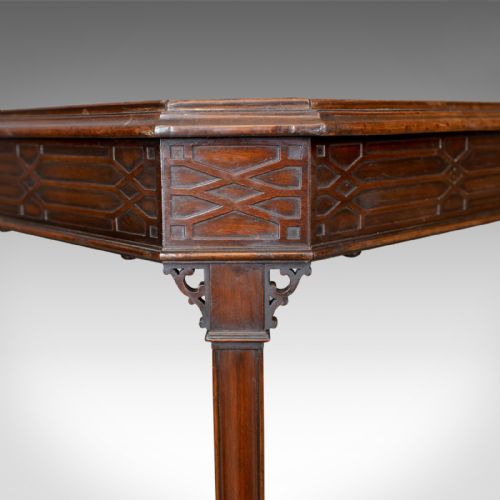 fig 2. Antique Games Table, English, Georgian, Mahogany, Card, Oriental Circa 1800