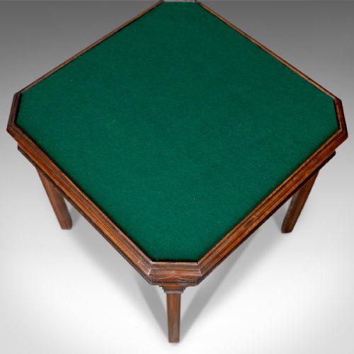 fig 3. Antique Games Table, English, Georgian, Mahogany, Card, Oriental Circa 1800