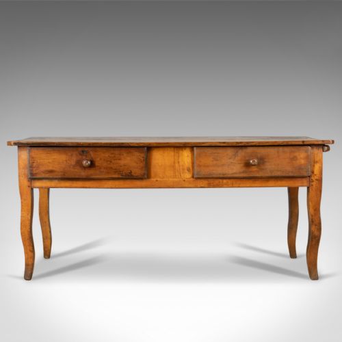 fig 1. Antique Boulangerie Table, French, Country Kitchen, Bakery, Fruitwood Circa 1800