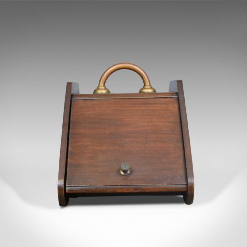 fig 1. Large Antique Log Bin, Coal Purdonium, Edwardian, Fireside, Circa 1910