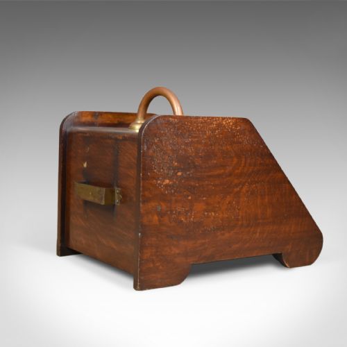 fig 3. Large Antique Log Bin, Coal Purdonium, Edwardian, Fireside, Circa 1910