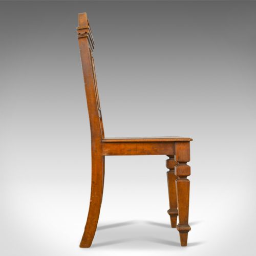 fig 3. Antique Hall Chair, Oak, Scottish, Victorian, Side, 19th Century, Circa 1870