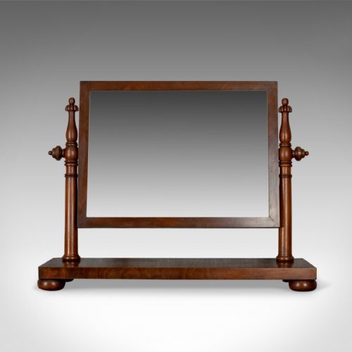fig 1. Large Antique Dressing Table Mirror, Flame Mahogany, William IV, Toilet, c.1835