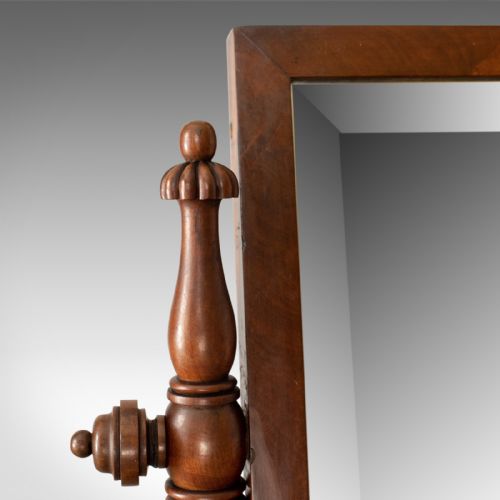fig 3. Large Antique Dressing Table Mirror, Flame Mahogany, William IV, Toilet, c.1835