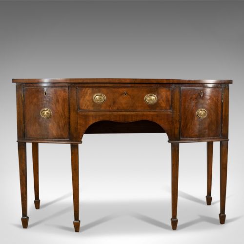 fig 1. Antique Sideboard, English, Regency Revival Server, Mahogany, Victorian, c.1890