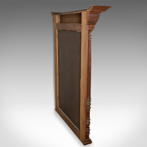 fig 3. Antique Overmantel Mirror, Victorian, Classical Revival, Wall, Walnut Circa 1880