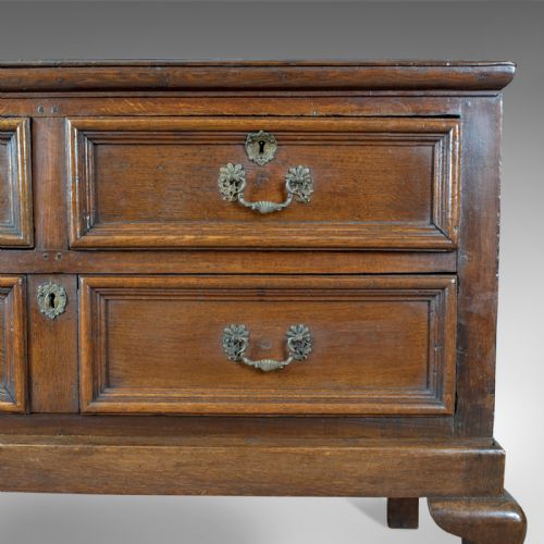 ANTIQUE CHEST ON STAND ENGLISH GEORGIAN OAK CHEST OF DRAWERS CIRCA 1720 - ADDITIONAL PHOTO 9