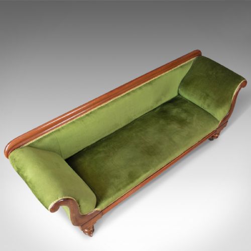 fig 4. Large Antique Settee, Regency, Mahogany, Scroll End Sofa, Daybed, Circa 1820