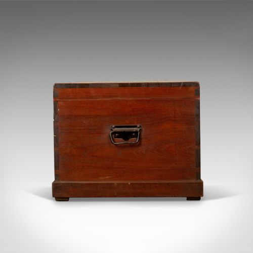 fig 2. Antique Carriage Chest, English, Teak, Trunk, Late 19th Century, Circa 1890