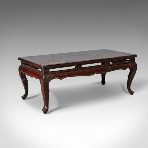 Antique Oriental Coffee Table, Low, Lacquered, Side, Edwardian, Circa 1910