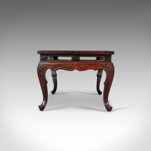fig 2. Antique Oriental Coffee Table, Low, Lacquered, Side, Edwardian, Circa 1910