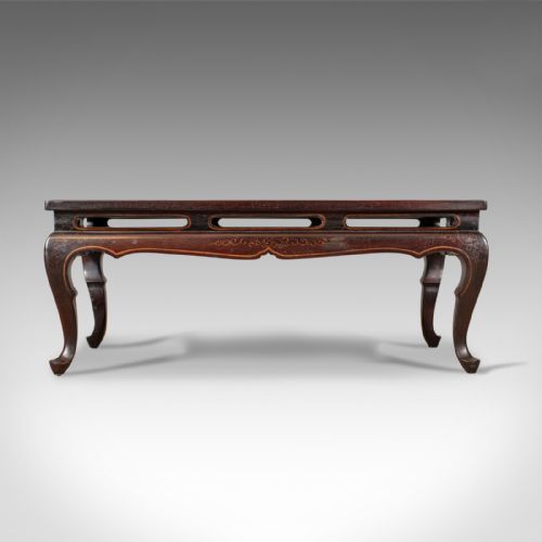 fig 3. Antique Oriental Coffee Table, Low, Lacquered, Side, Edwardian, Circa 1910